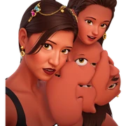 boy with girls and jewelry sticker