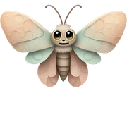 Cute moth sticker