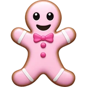 Light pink gingerbread man sticker