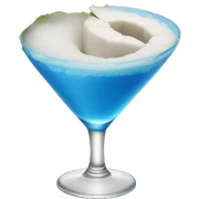cocktail blue with coconut sticker