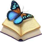 Butterfly and a book sticker