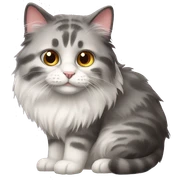 Fluffy cat sticker