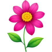 Summer flower sticker