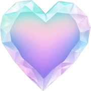 Pastel gradient heart crystal  sticker