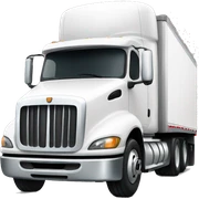 White semi truck  sticker