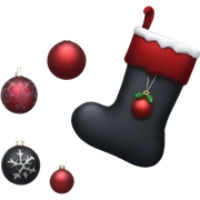 Gothic Christmas stocking sticker