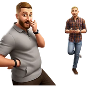 boys in casual attire sticker