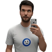boy with phone indoors sticker