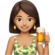 Morena tomando cerbeza sticker