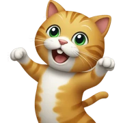 Cat dancing sticker