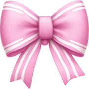 Pink bow with white details  sticker