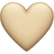 beige heart  sticker