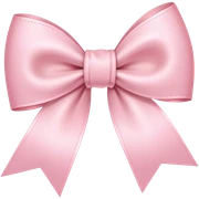 light pink ribbon bow sticker