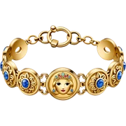 Hyper Realistic isolated, detailed, gold Dolce and Gabbana gold bracelet sticker