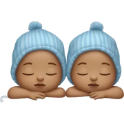 Sleeping twins baby boys  sticker