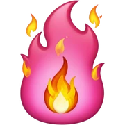 Pink fire sticker