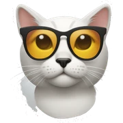 Cat with sunglasses sticker