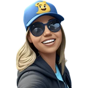 smiling girl in baseball cap sticker
