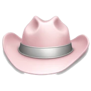 Pale pink and silver cowboy hat sticker