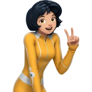 smiling girl in bodysuit sticker