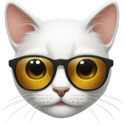 Cat with sunglasses sticker