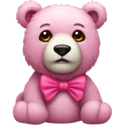 Oso con lazo rosa  sticker