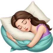 sleeping beauty brunette white girl with a silk pillow sticker