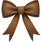 brown bow sticker