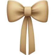 Beige bow sticker