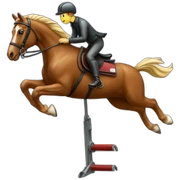 Mechanical jumping horse sticker