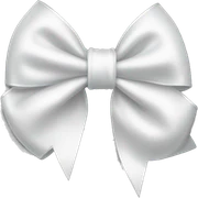 white satin bow sticker