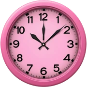 Pink clock  sticker