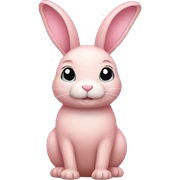 light pink bunny sticker