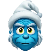 Blue Grinch sticker