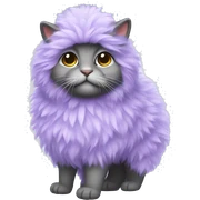 Lavender fluffy coat  sticker