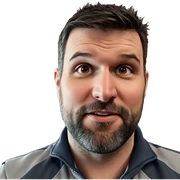 portrait of a bearded male sticker