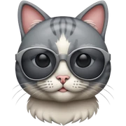 Cat with sunglasses sticker