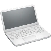 White laptop sticker