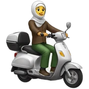 muslim on scooter sticker