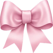 light pink ribbon bow sticker