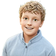 smiling boy in outdoor setting sticker