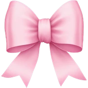 light pink ribbon bow sticker