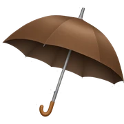 Brown umbrella sticker