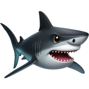 Shark with a top hat sticker