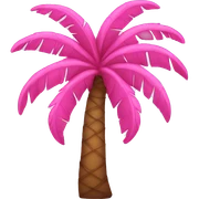 Pink palm tree sticker