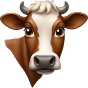 Brown western cow sticker