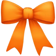 Orange bow sticker