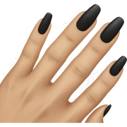 Black nails sticker