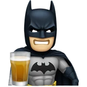 Batman drinking liquor sticker