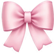 light pink ribbon bow sticker